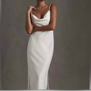 Stunning cowl-neck, midi slip dress